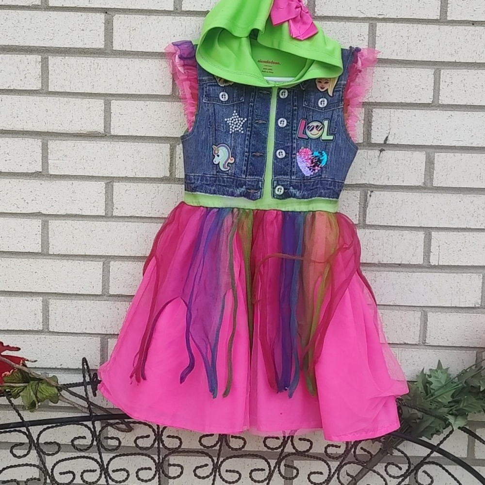 Nickelodeon Neon Tulle Hooded Dress - Picture 2 of 11